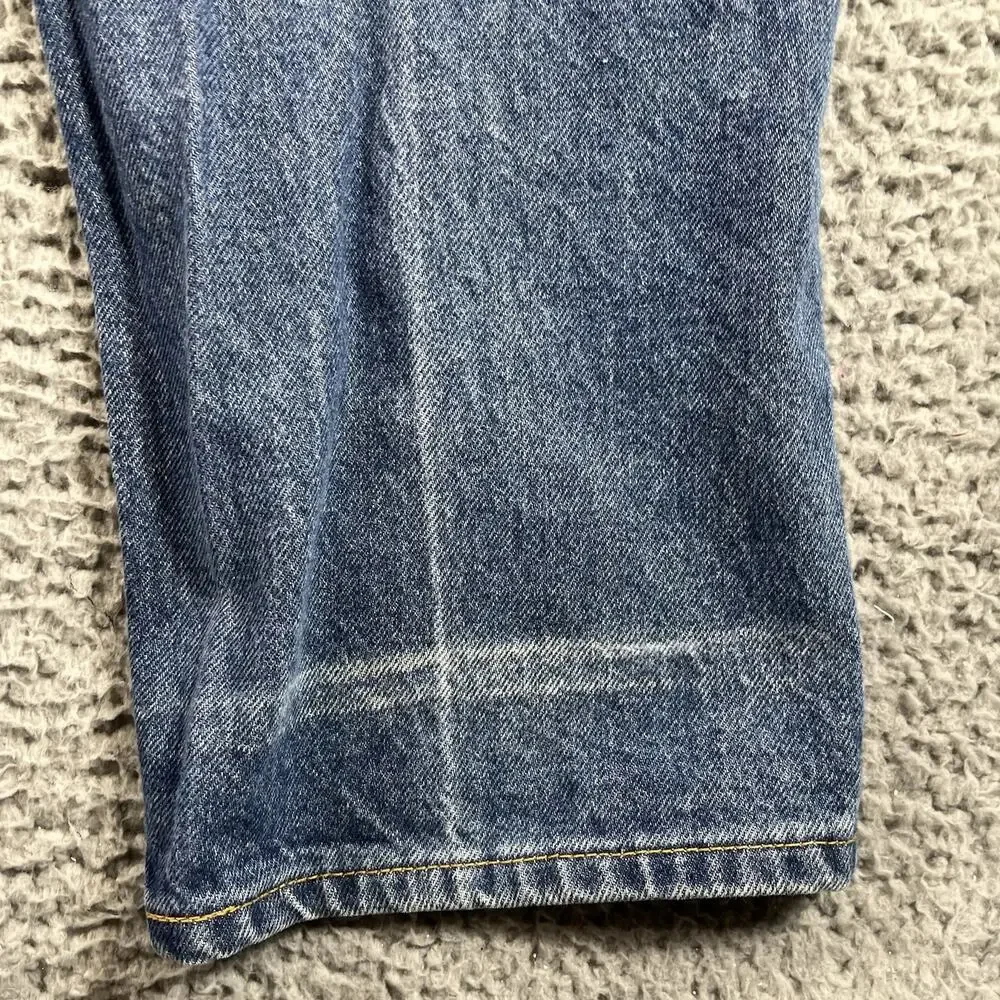 VINTAGE LEVIS 505 ORANGE TAB JEANS MENS 38x32 ACTUAL 36x32 USA MADE 90s STRAIGHT - Picture 7 of 16